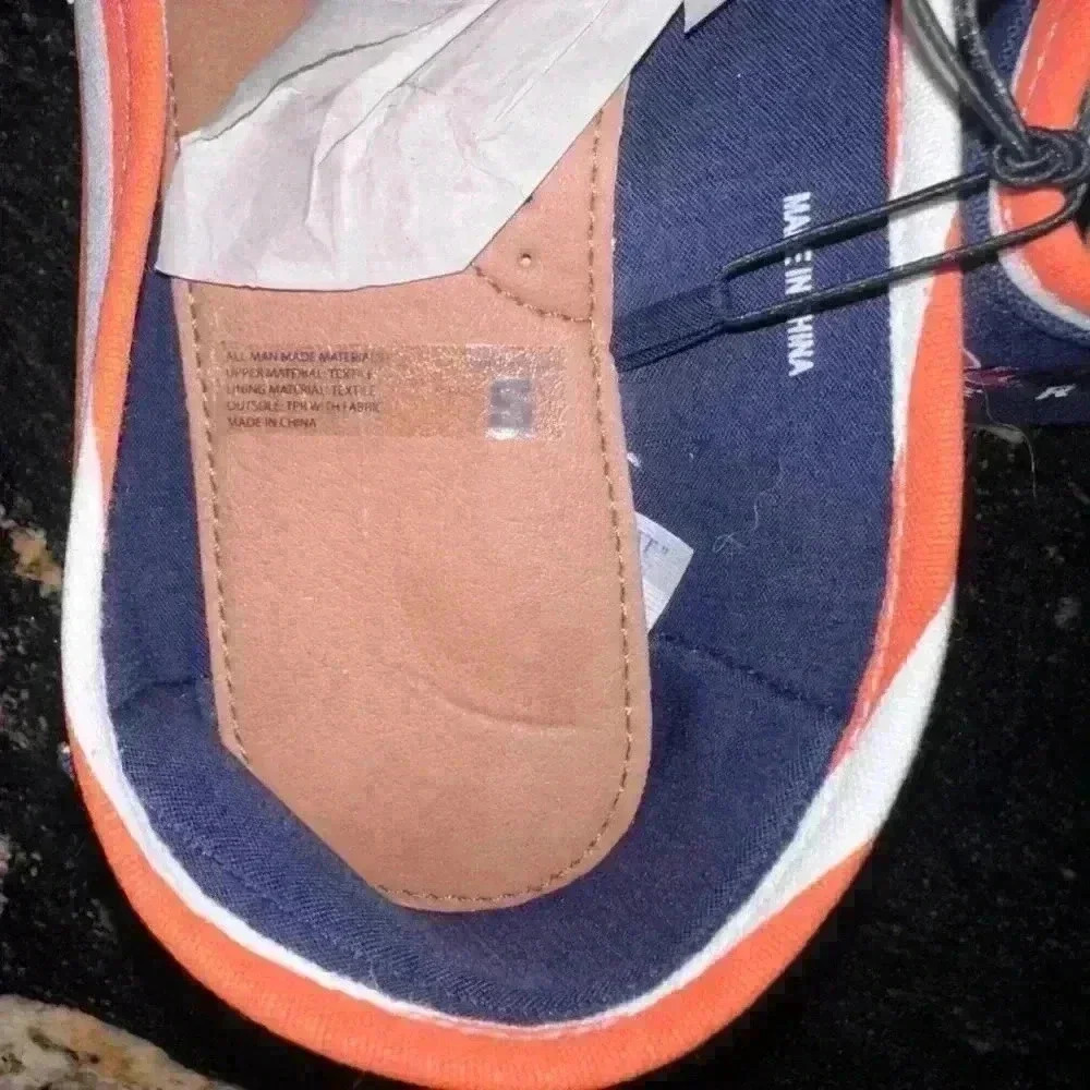Auburn Tigers Woman’s Shoes, Size S, Blue and Orange (5-6) - Picture 8 of 9